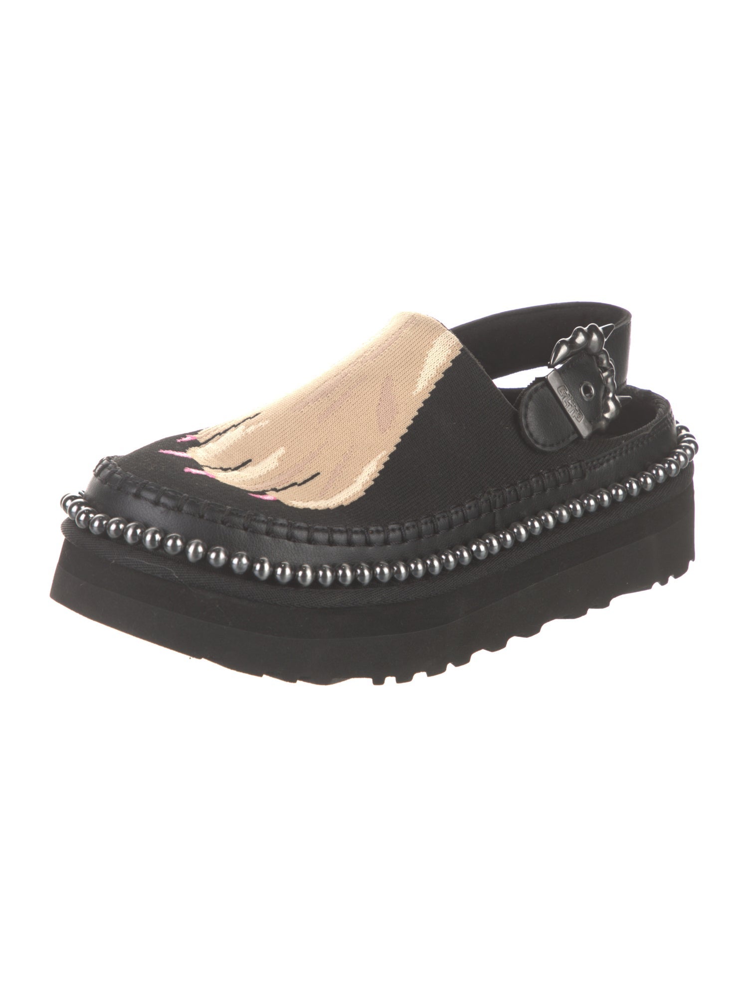 UGG x Collina Strada Leather Graphic Print Slingback Flats