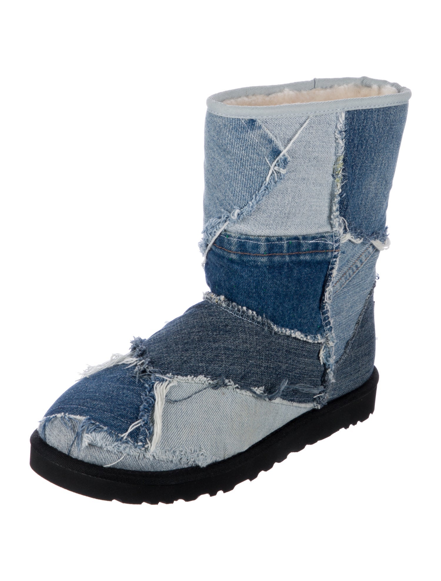 UGG x Gallery Dept. Denim Colorblock Pattern Boots