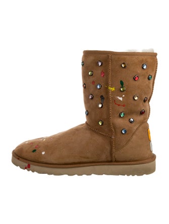 UGG x Gallery Dept. Suede Studded Accents Lace-Up Boots