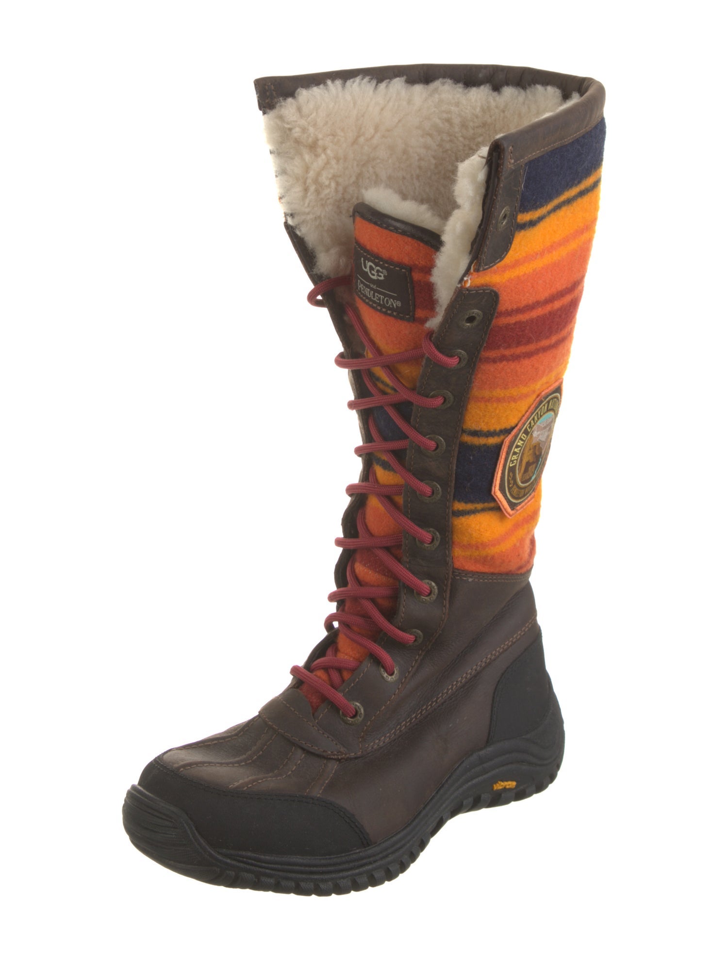 UGG x Pendleton Leather Striped Rain Boots