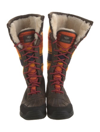 UGG x Pendleton Leather Striped Rain Boots