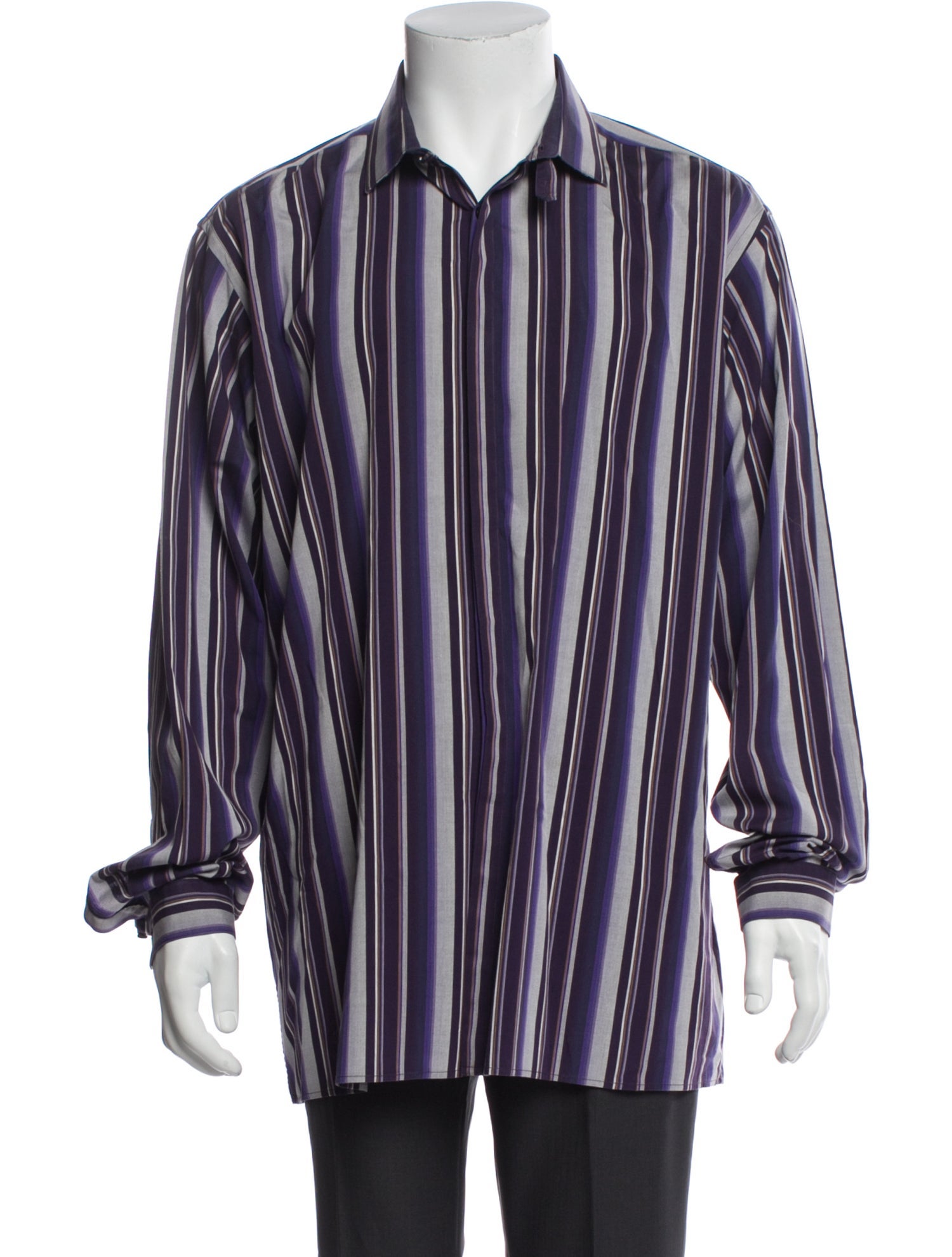 Ungaro Homme Striped Long Sleeve Shirt