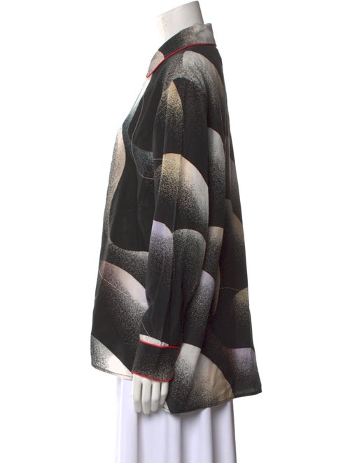 Untitled in Motion Printed Long Sleeve Button-Up Top
