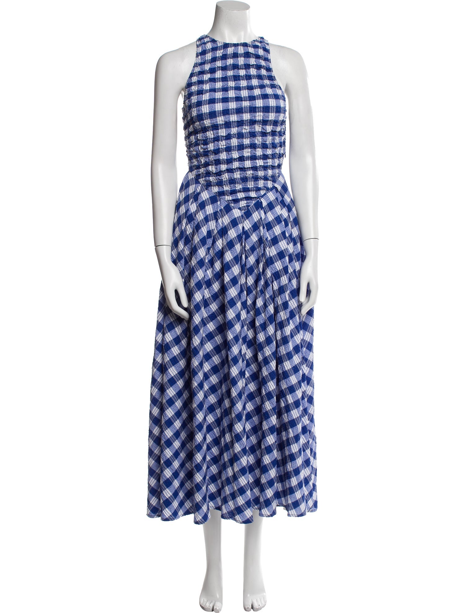 Untitled in Motion Plaid Print Long Dress