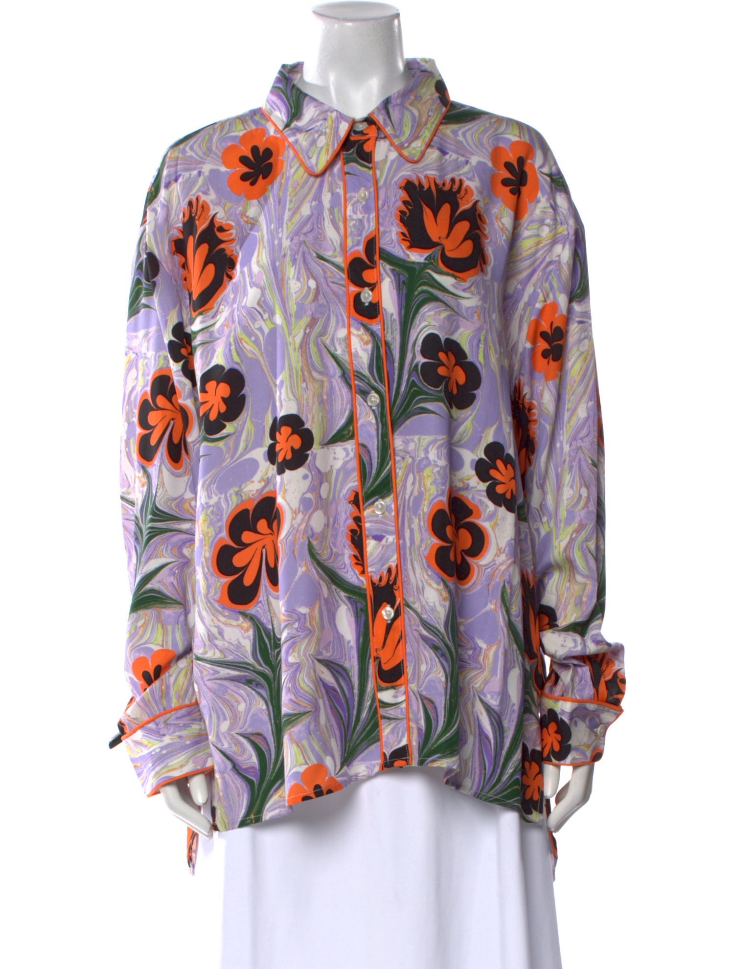 Untitled in Motion Floral Print Long Sleeve Blouse w/ Tags