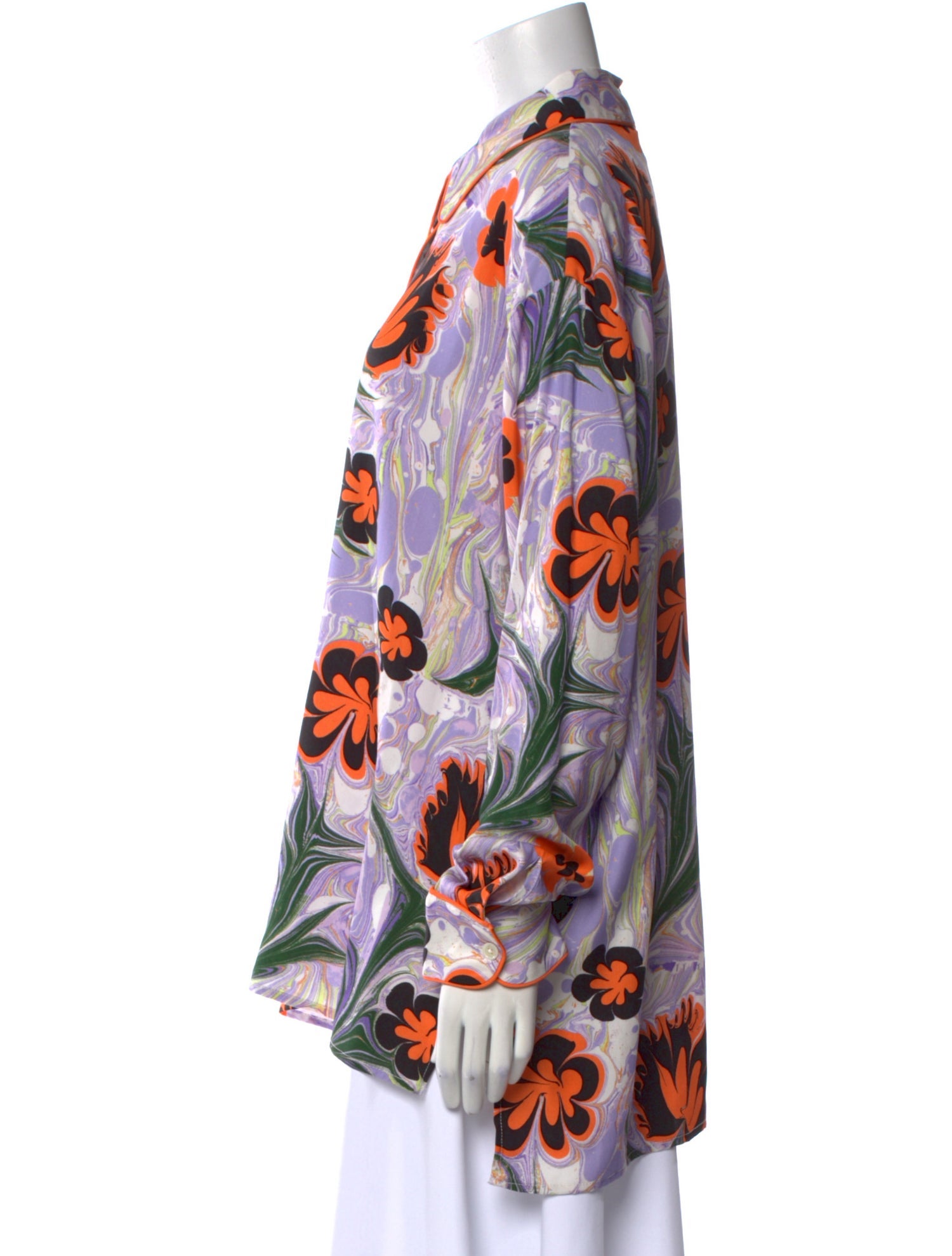 Untitled in Motion Floral Print Long Sleeve Blouse w/ Tags