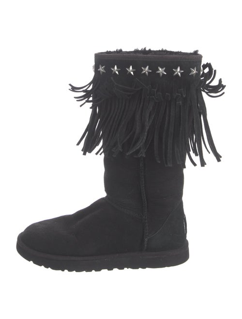 Jimmy Choo & UGG Suede Studded Accents Lace-Up Boots
