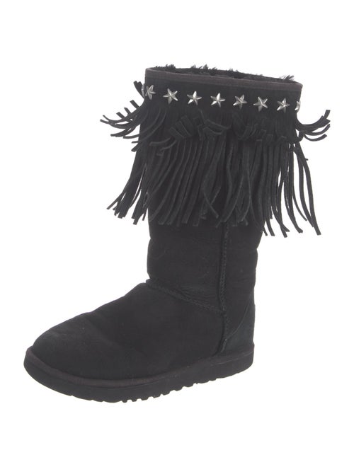 Jimmy Choo & UGG Suede Studded Accents Lace-Up Boots