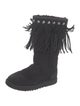 Jimmy Choo & UGG Suede Studded Accents Lace-Up Boots