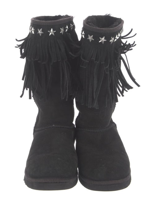 Jimmy Choo & UGG Suede Studded Accents Lace-Up Boots