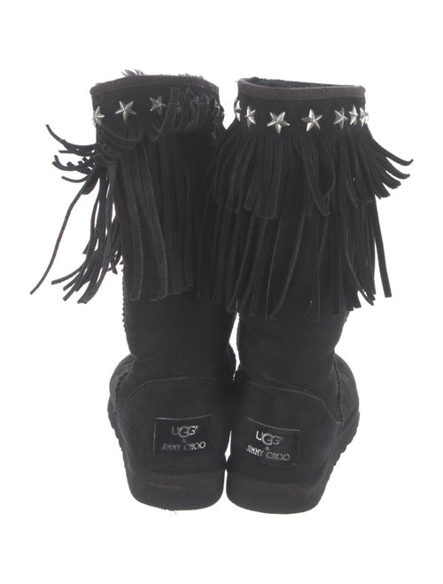 Jimmy Choo & UGG Suede Studded Accents Lace-Up Boots