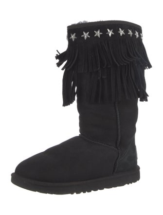 Jimmy Choo & UGG Nubuck Studded Accents Boots