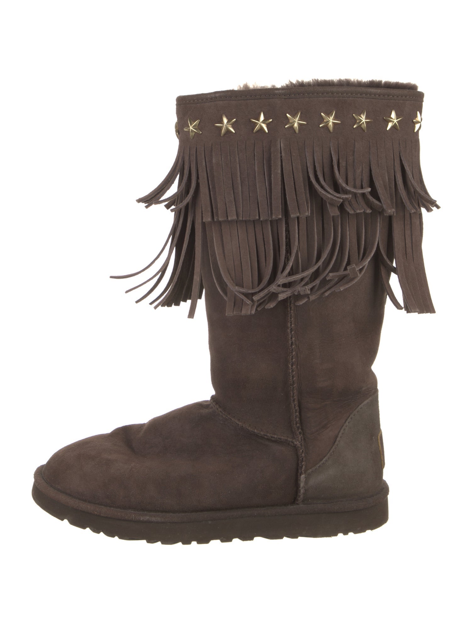 Jimmy Choo & UGG Suede Studded Accents Boots