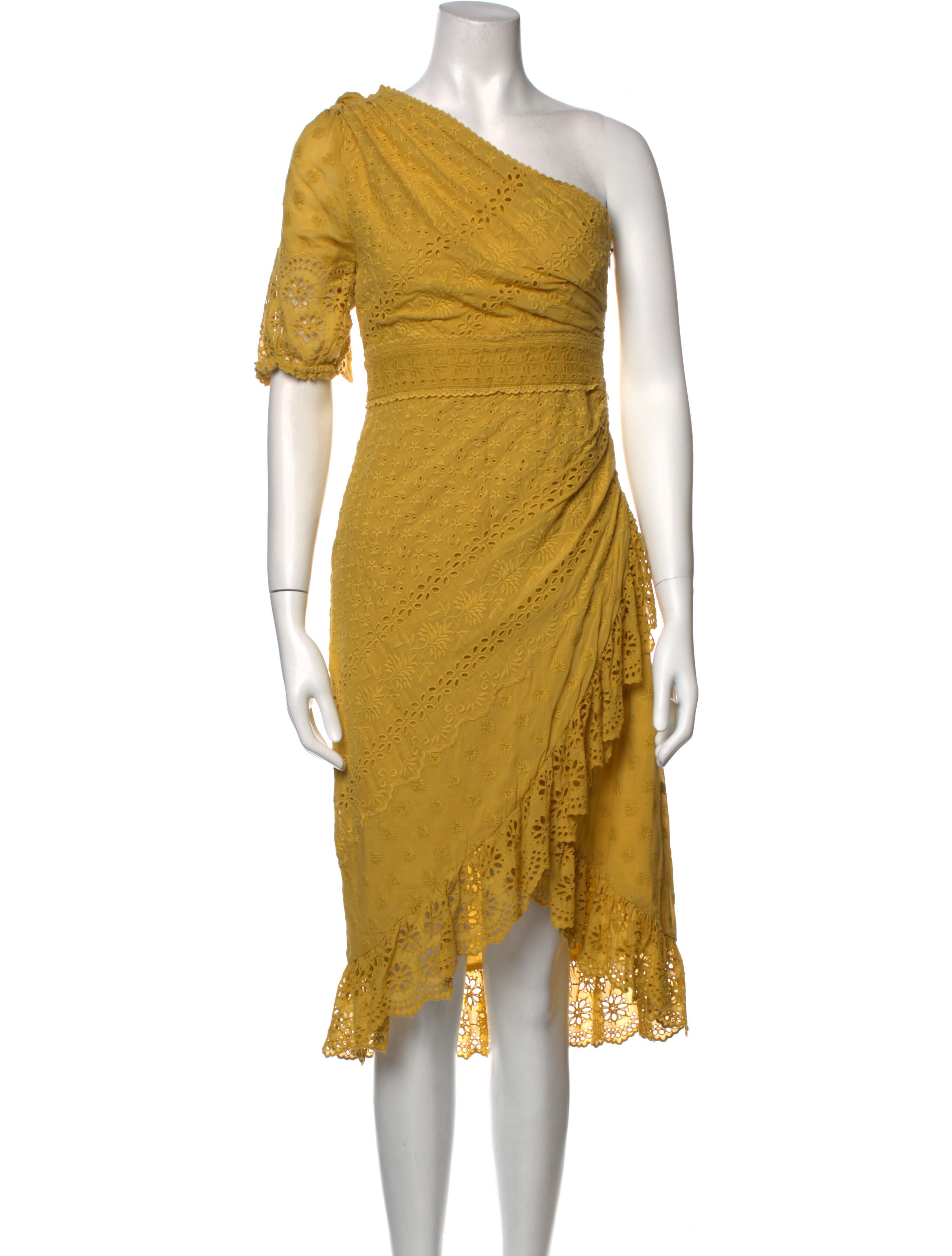 Ulla Johnson One-Shoulder Midi Length Dress