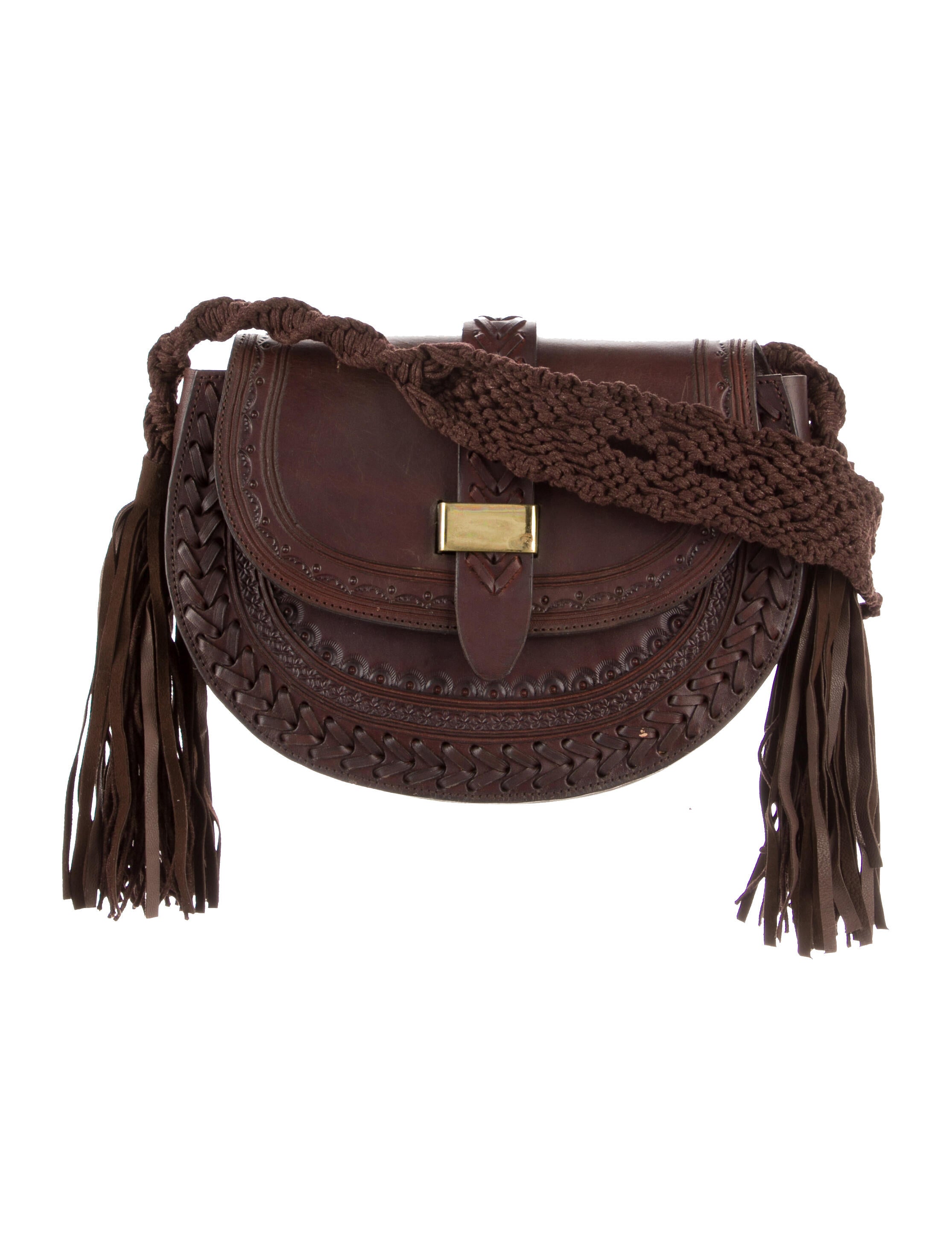 Ulla Johnson Leather Tassel Shoulder Bag Brown Shoulder Bags