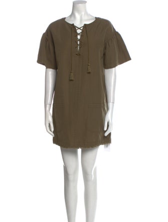 Ulla Johnson Tie Neck Mini Dress