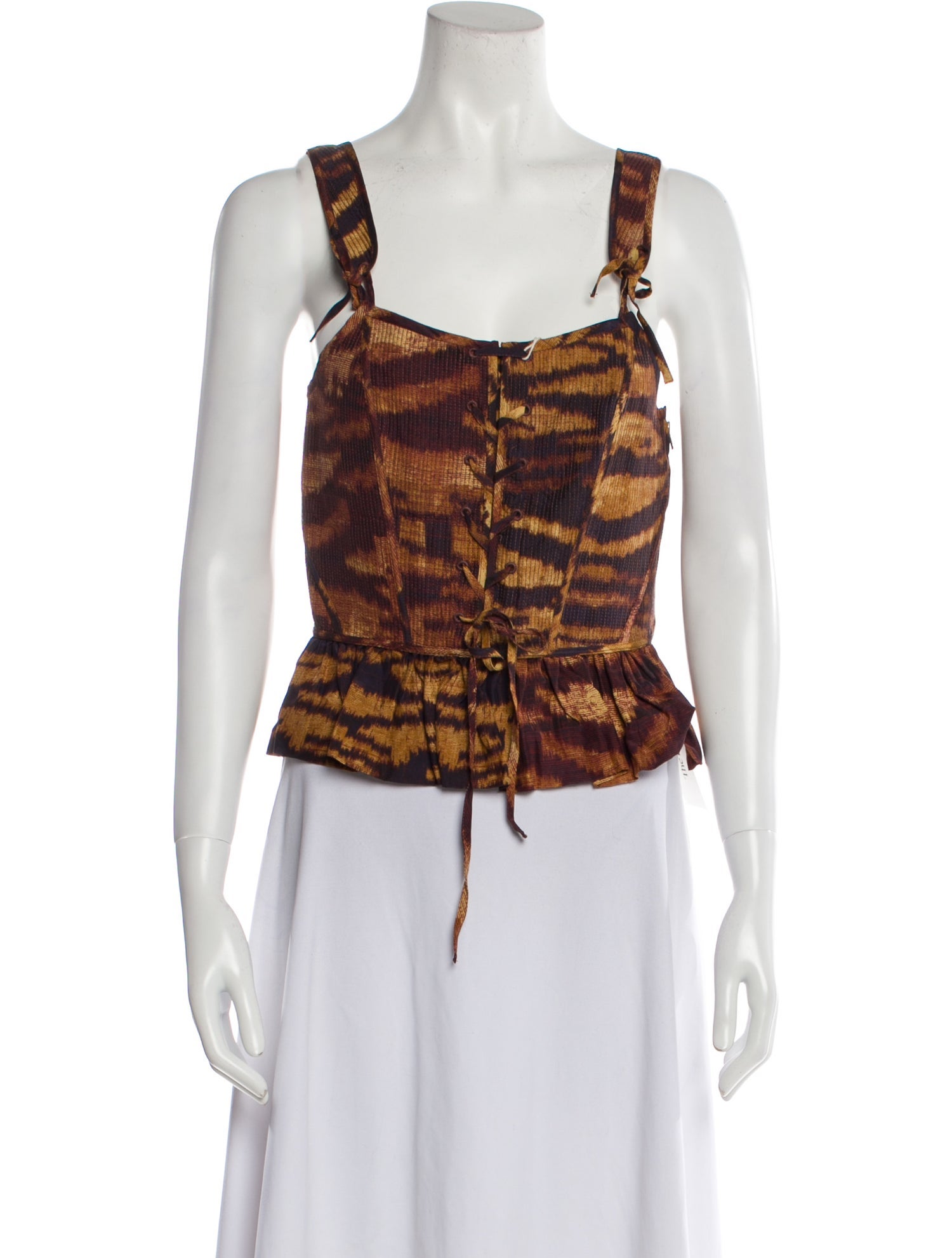 Ulla Johnson Silk Animal Print Top