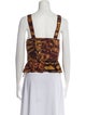 Ulla Johnson Silk Animal Print Top
