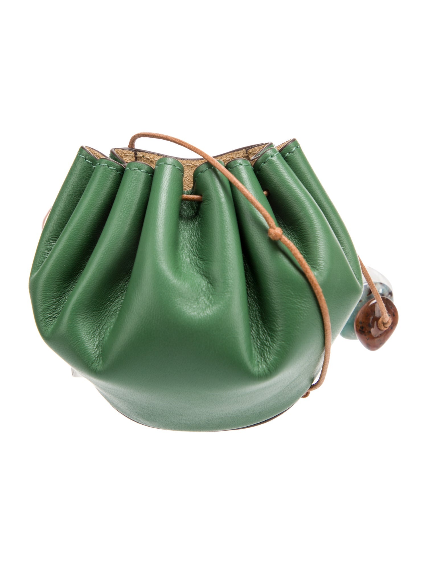 Ulla Johnson Solid Leather Mini Bag Green Mini Bags Handbags WUL179772 The RealReal