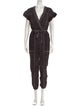 Ulla Johnson Printed Plunge Neckline Jumpsuit
