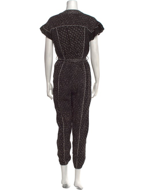 Ulla Johnson Printed Plunge Neckline Jumpsuit