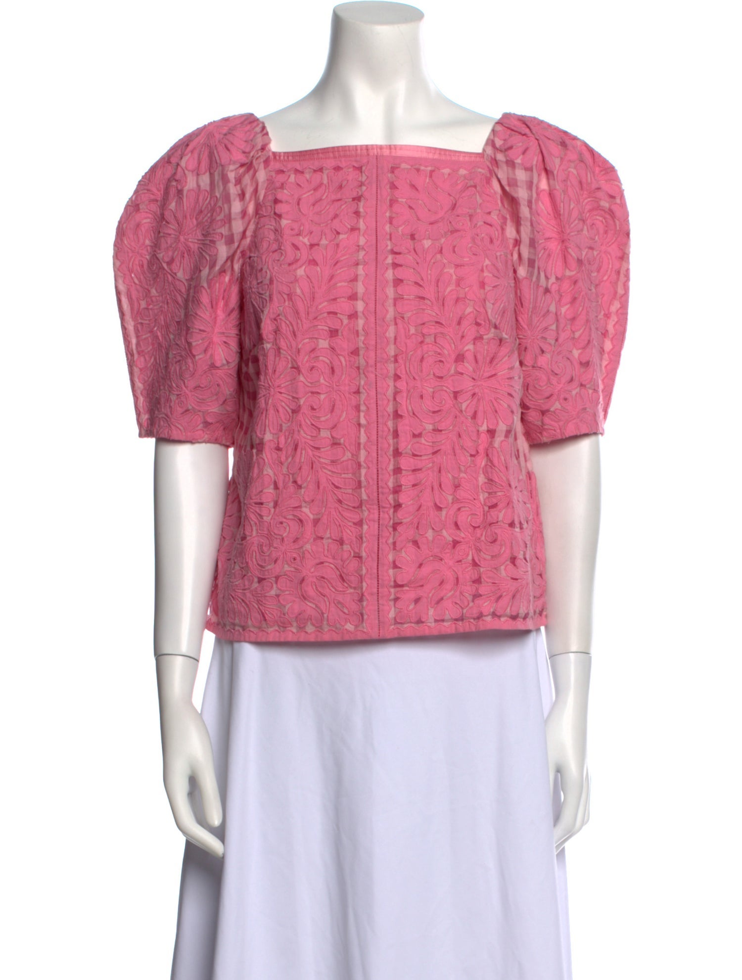 Ulla Johnson Printed Square Neckline Crop Top w/ Tags