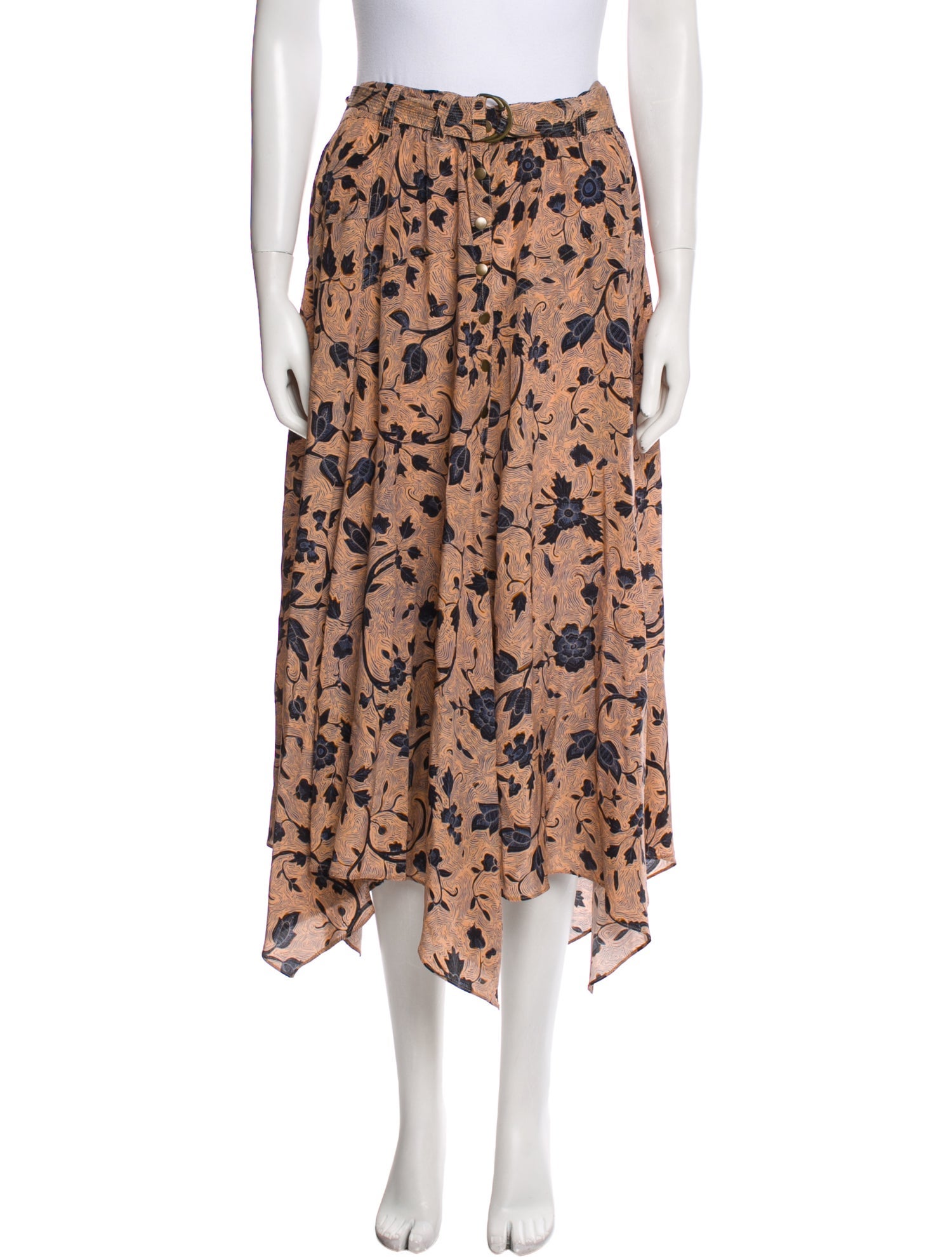 Ulla Johnson Silk Midi Length Skirt