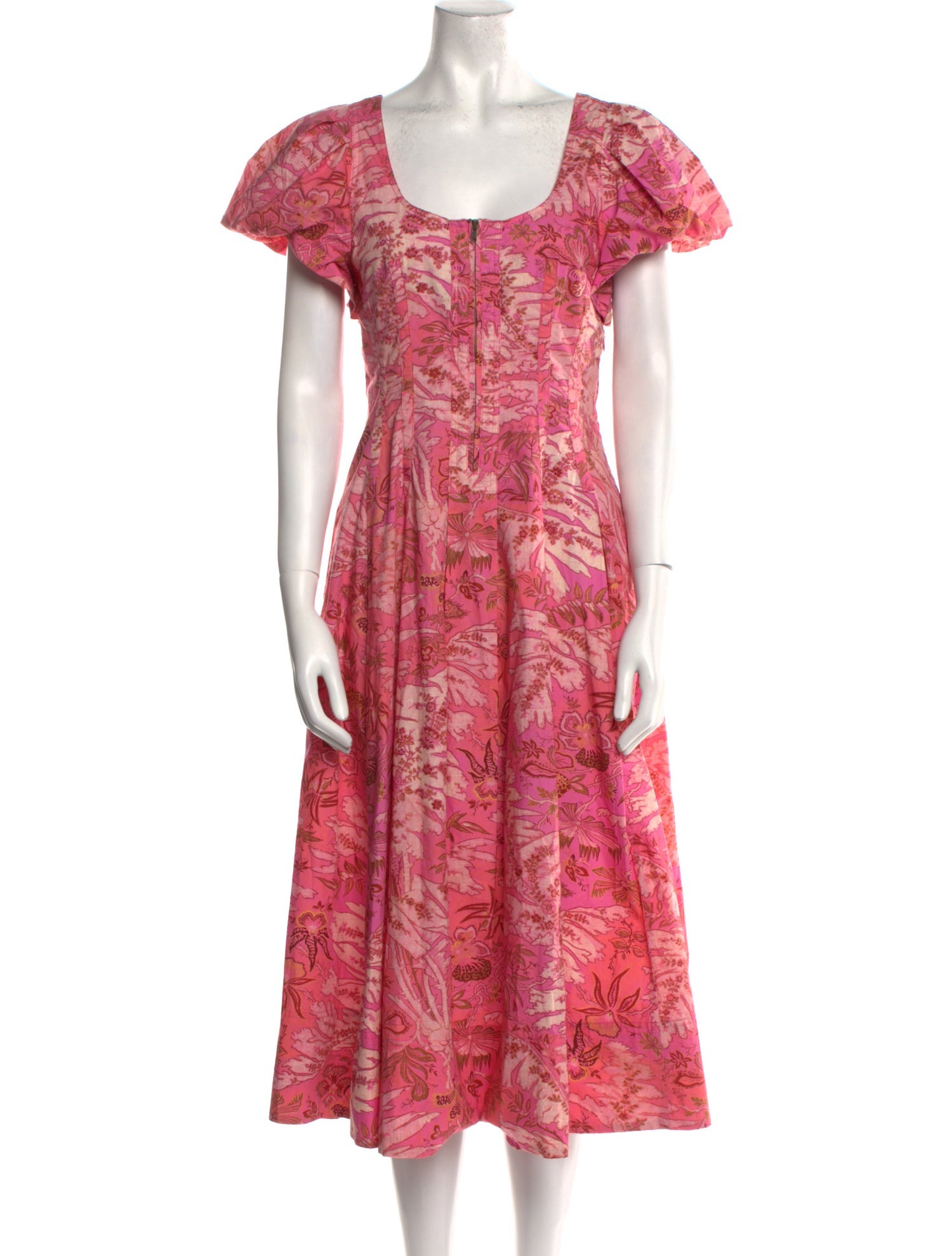 Ulla Johnson Floral Print Midi Length Dress