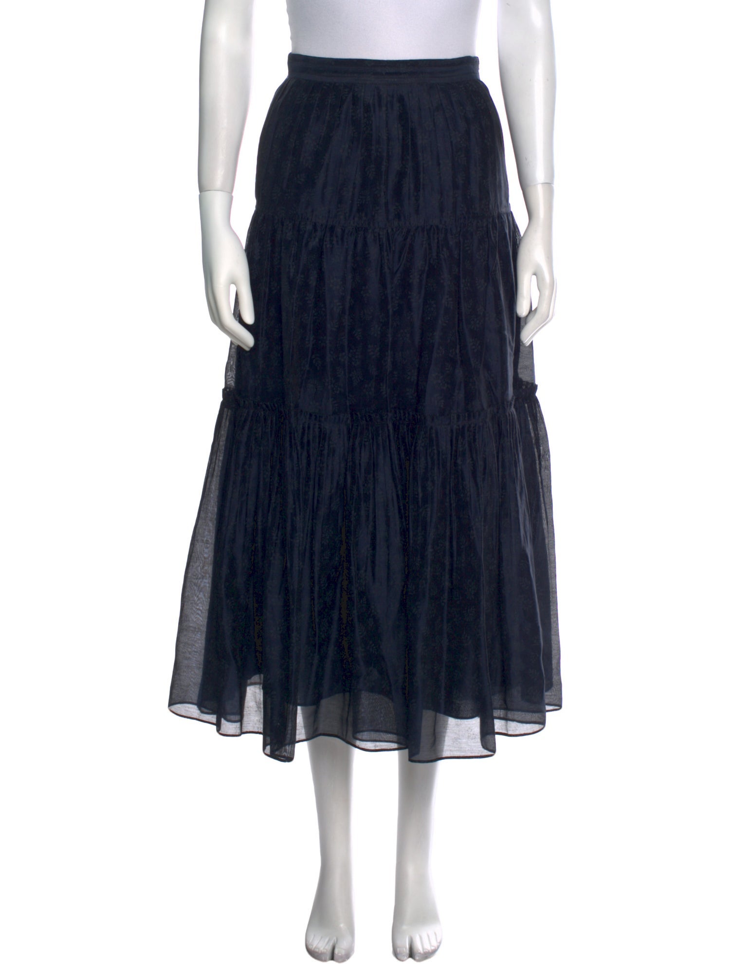 Ulla Johnson Pleated Accents Midi Length Skirt