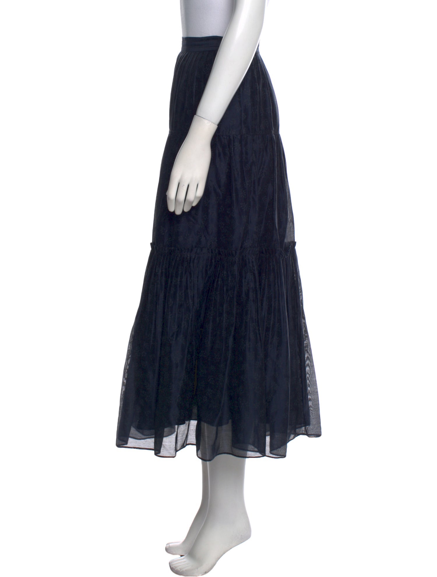 Ulla Johnson Pleated Accents Midi Length Skirt