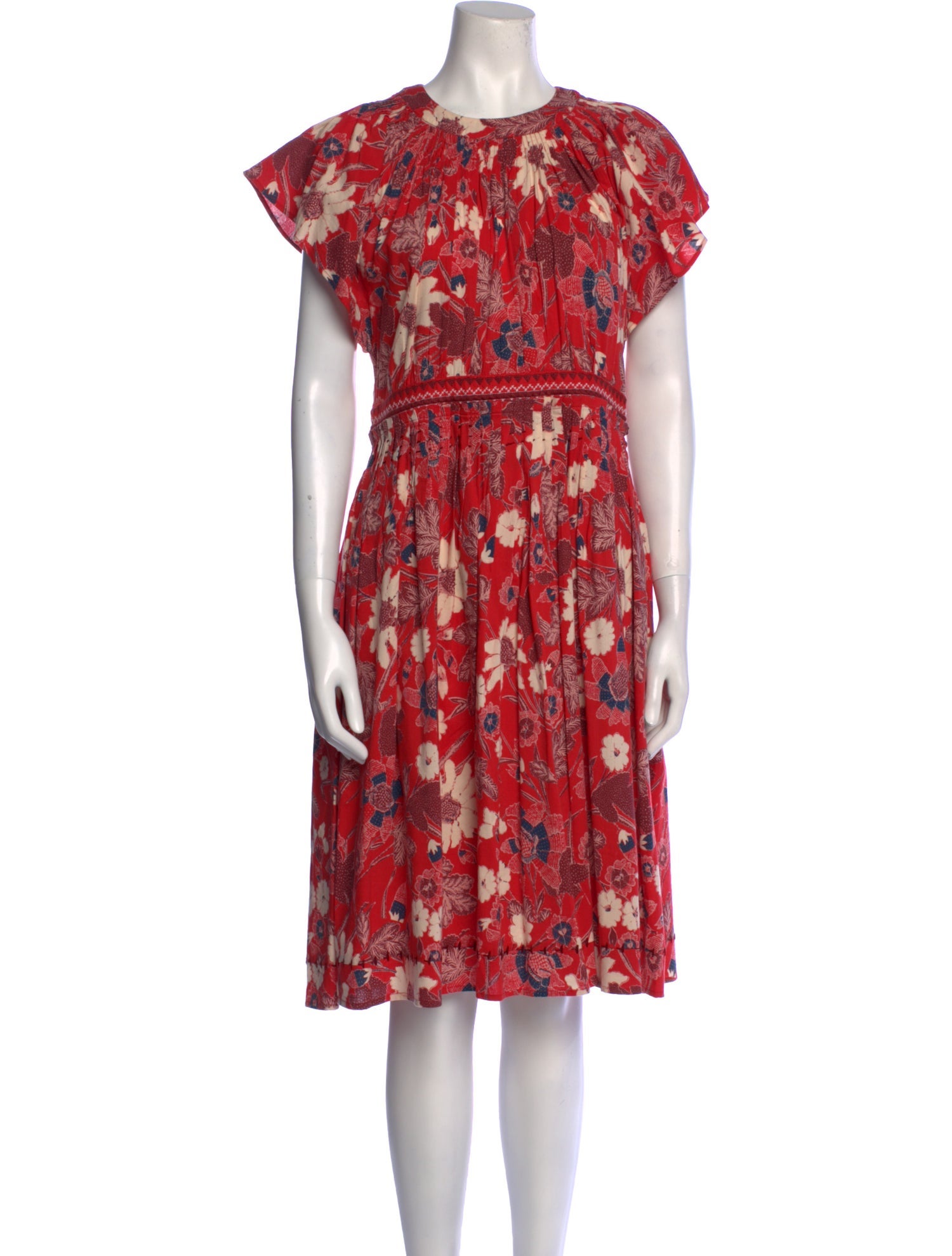 Ulla Johnson Floral Print Midi Length Dress