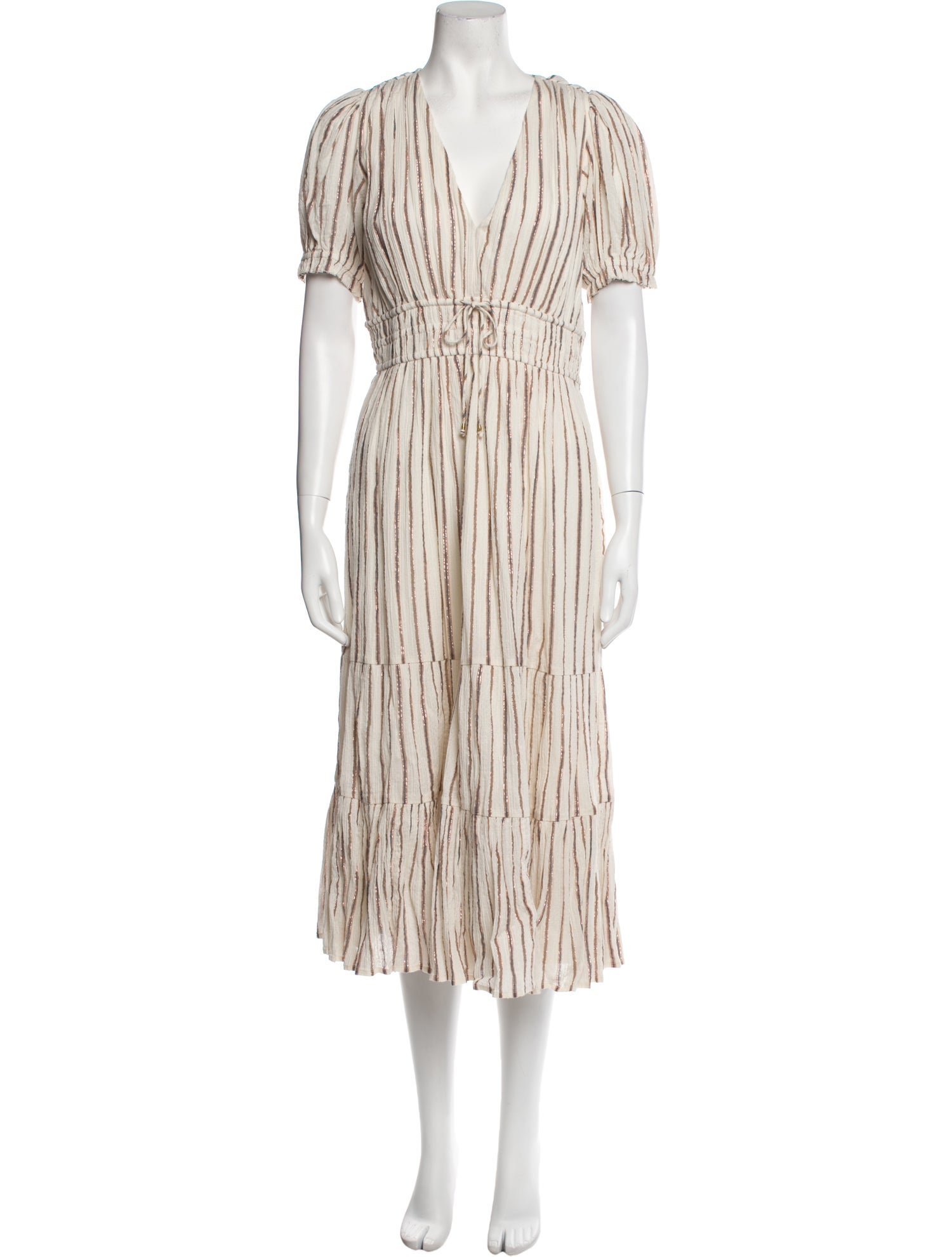 Ulla Johnson Striped Midi Length Dress