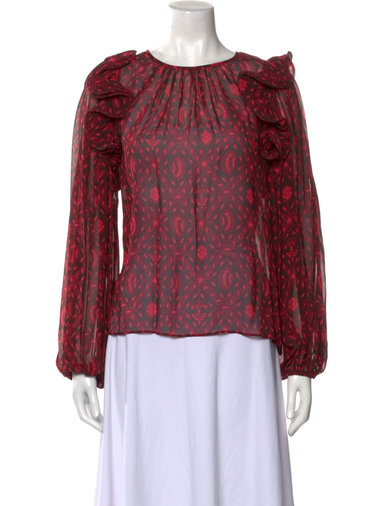 Ulla Johnson Silk Floral Print Blouse