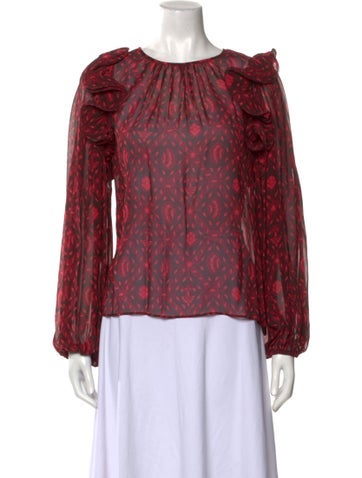 Ulla Johnson Tops Silk Floral Print Blouse US 4 | S