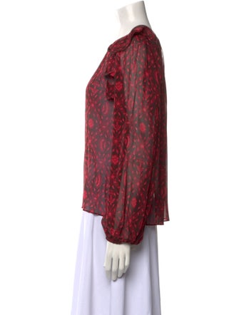 Ulla Johnson Silk Floral Print Blouse