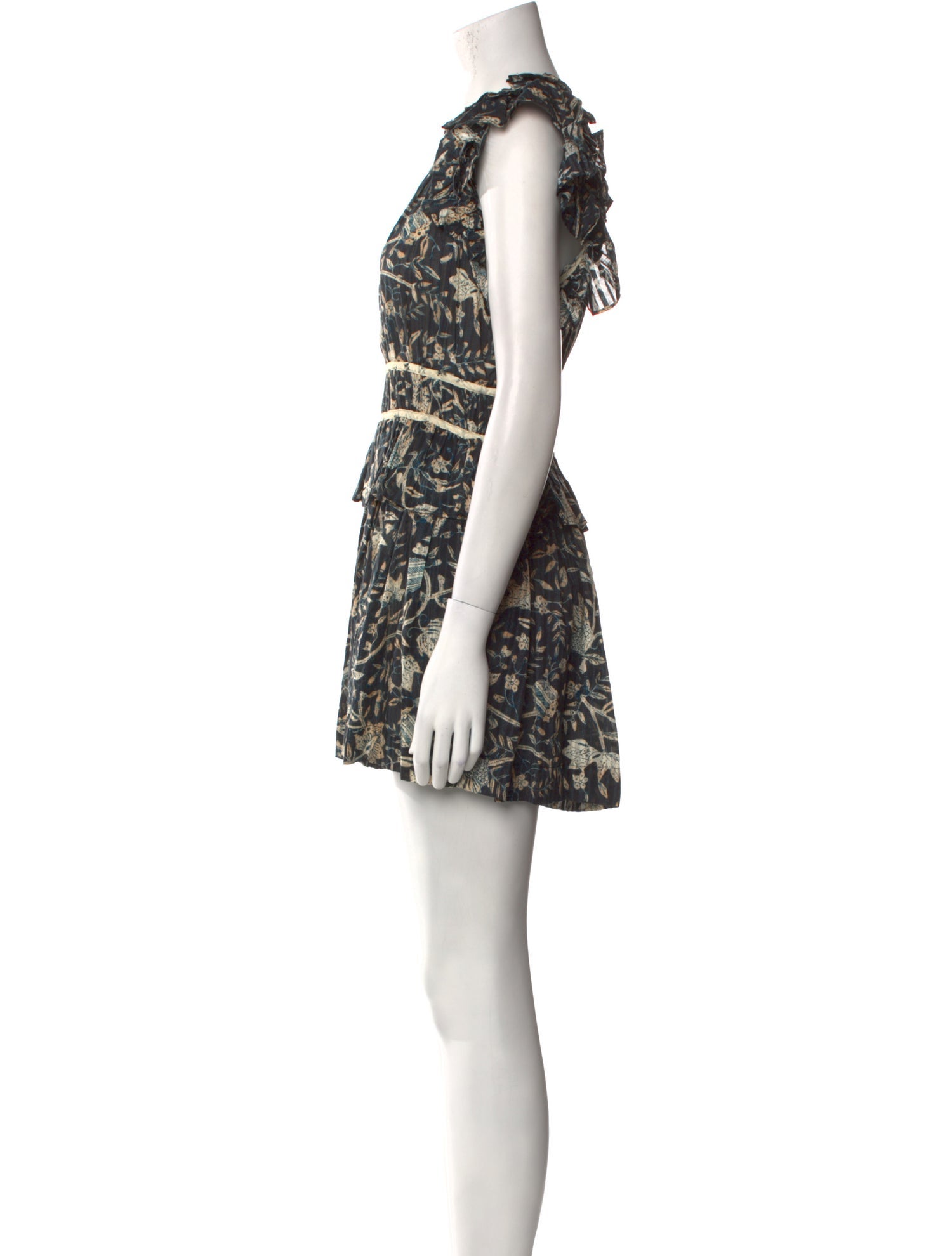 Ulla Johnson Floral Print Crew Neck Romper w/ Tags