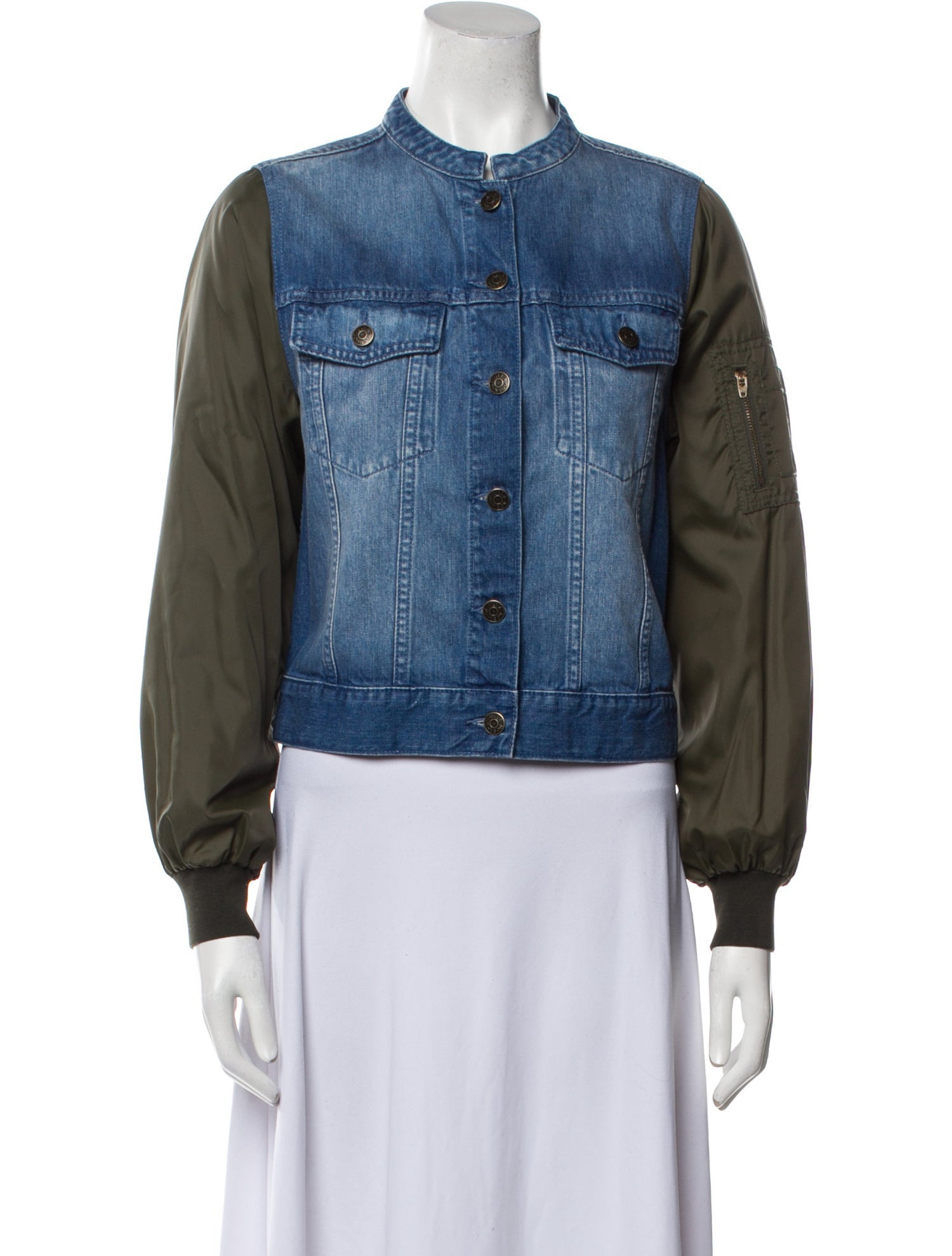 Ulla Johnson Colorblock Pattern Denim Jacket