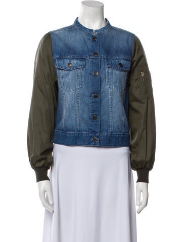 Ulla Johnson Jackets Colorblock Pattern Denim Jacket US 2 | XS