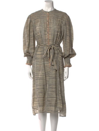 Ulla Johnson Striped Midi Length Dress