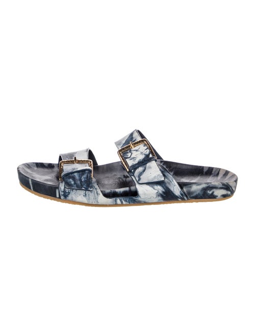 Ulla Johnson Leather Tie-Dye Print Slides