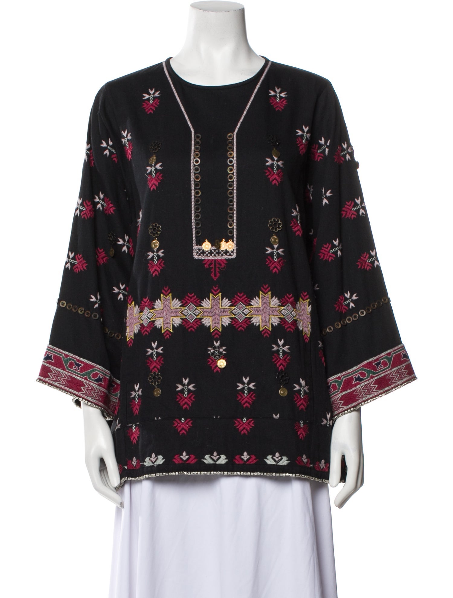 Ulla Johnson Patterned Crew Neck Blouse