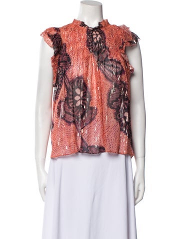 Ulla Johnson Tops Silk Floral Print Blouse US 4 | S