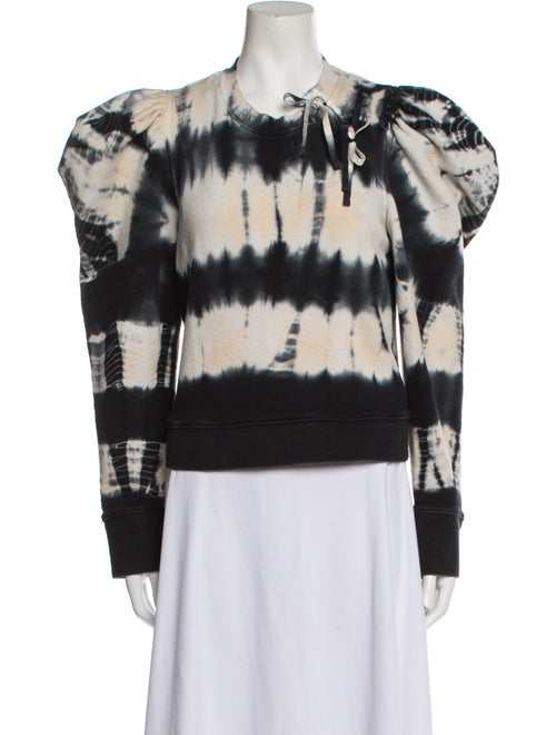 Ulla Johnson Tie-Dye Print Crew Neck Sweatshirt