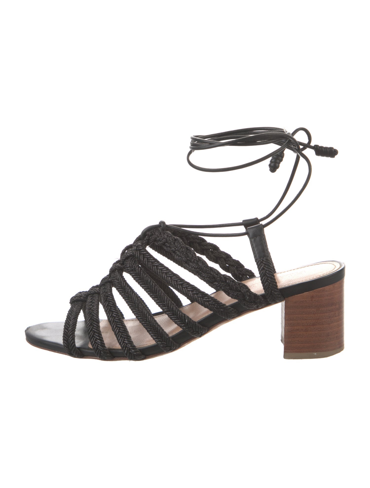 Ulla Johnson Leather Braided Accents Gladiator Sandals