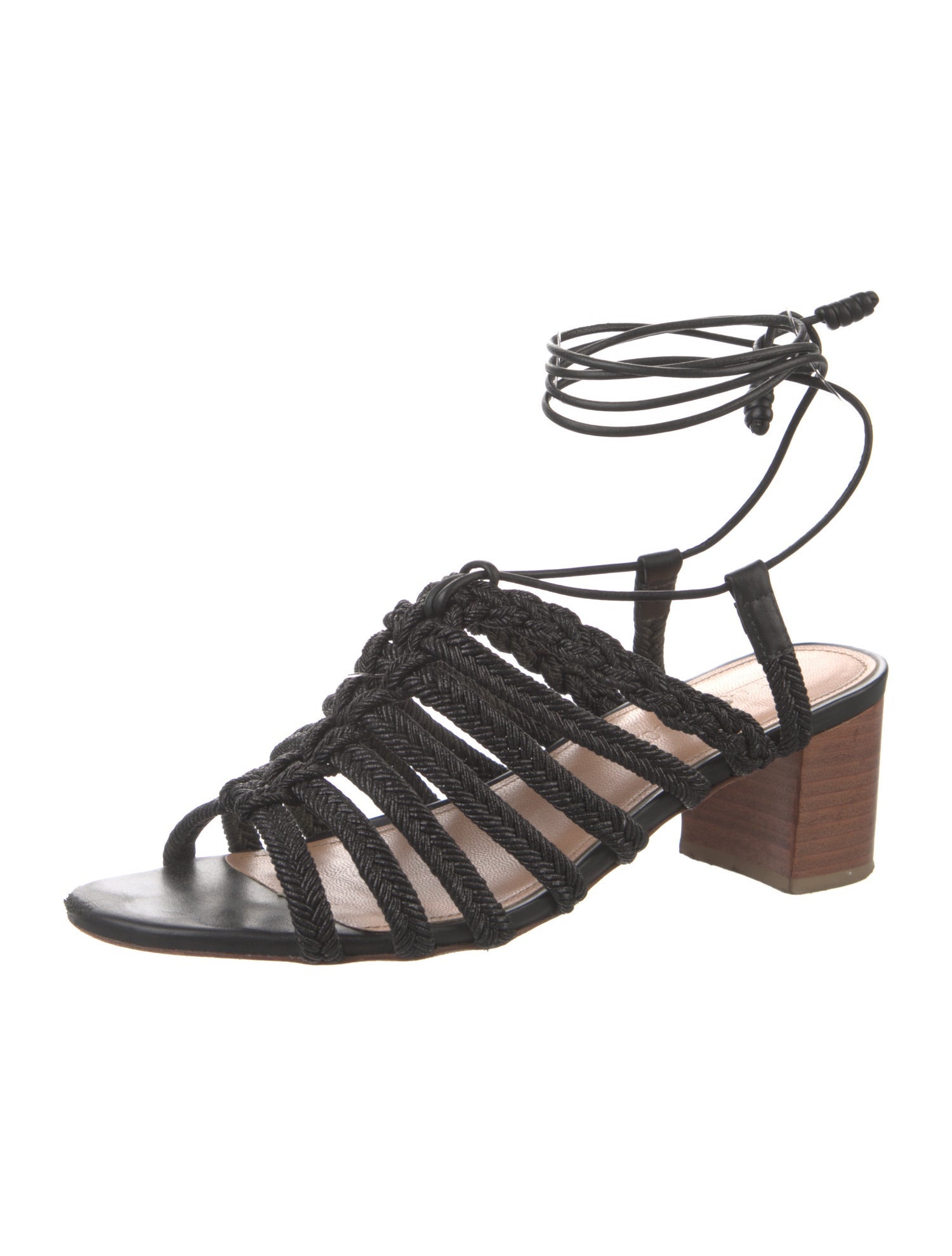 Ulla Johnson Leather Braided Accents Gladiator Sandals