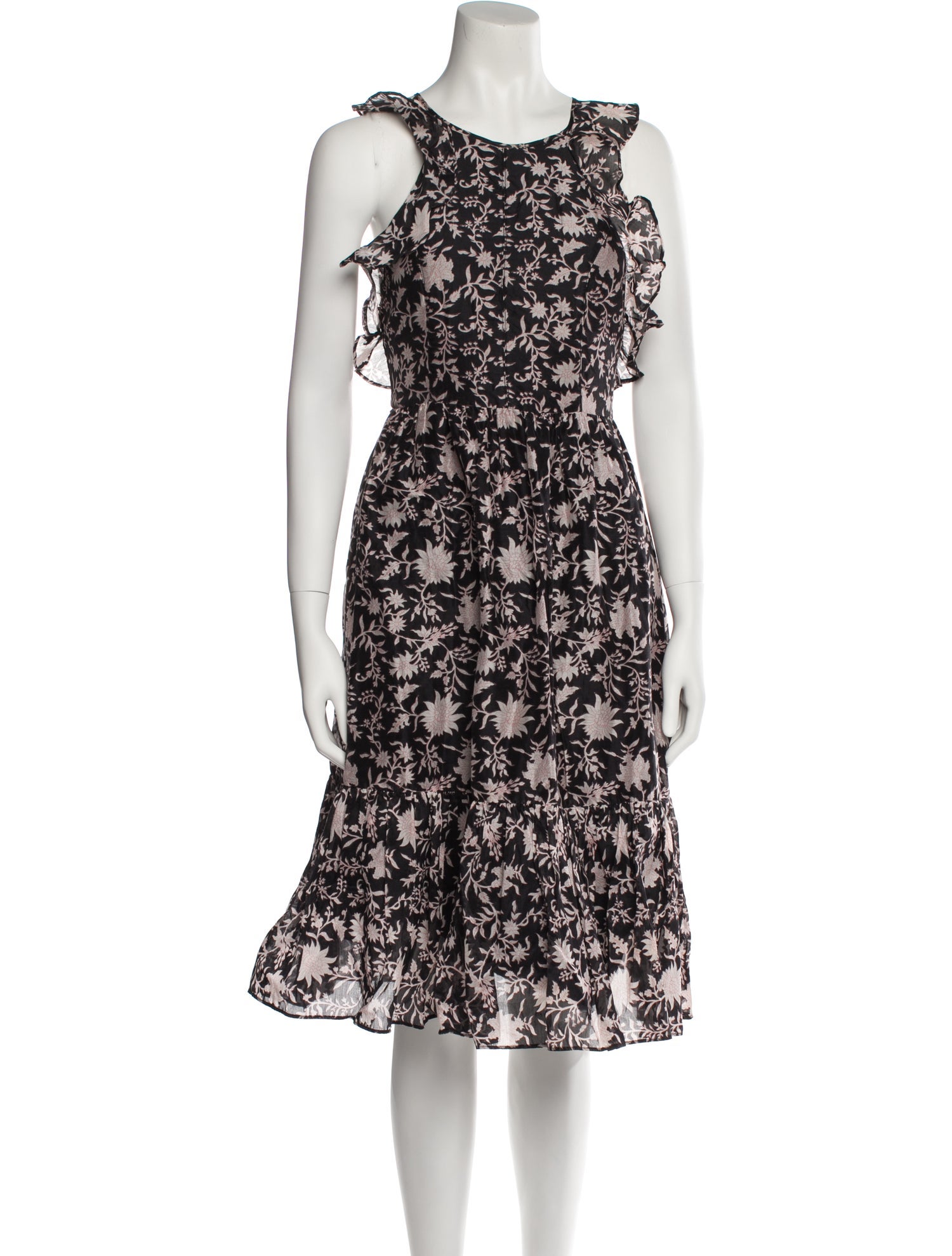 Ulla Johnson Floral Print Midi Length Dress