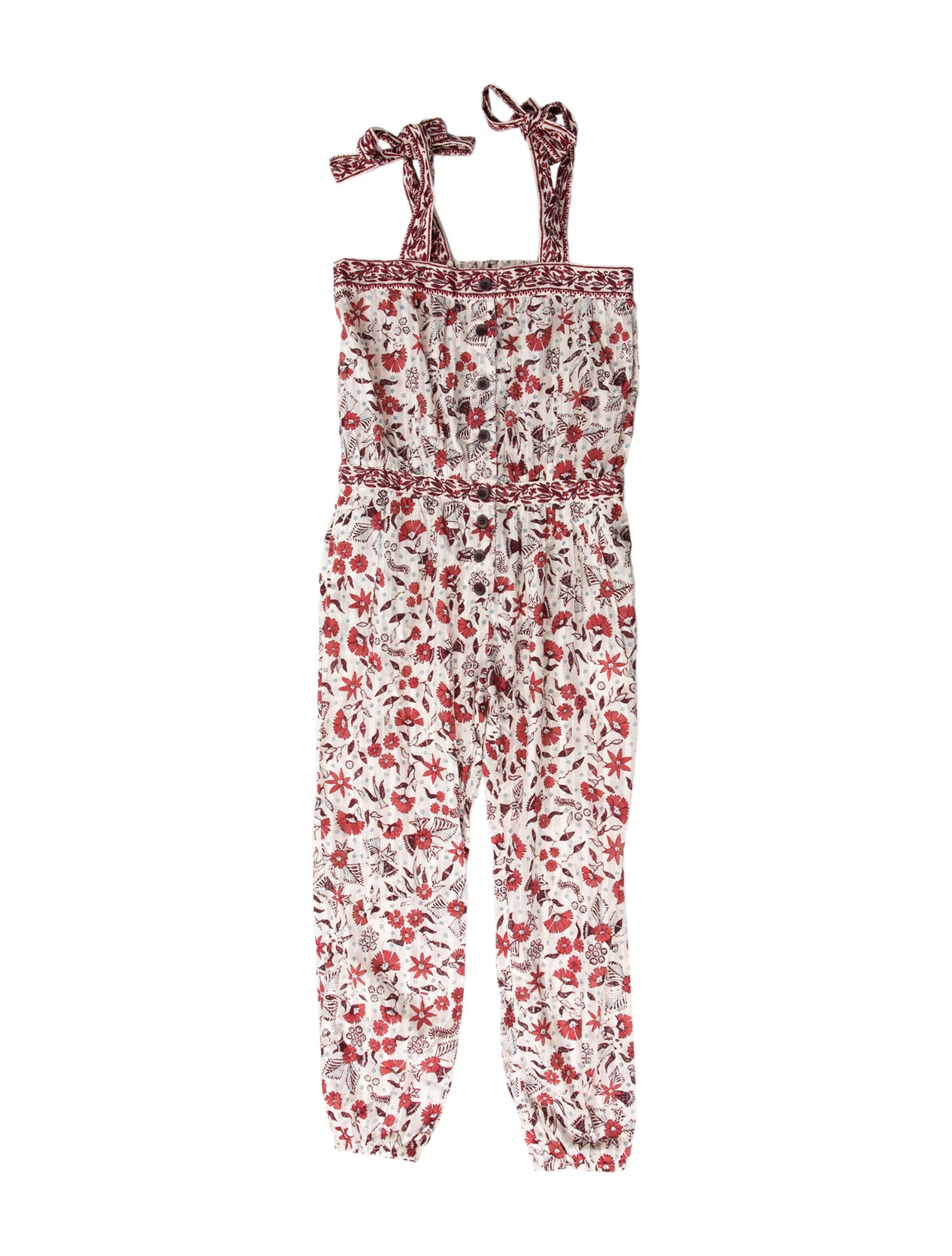 Ulla Johnson Floral Print Square Neckline Jumpsuit w/ Tags