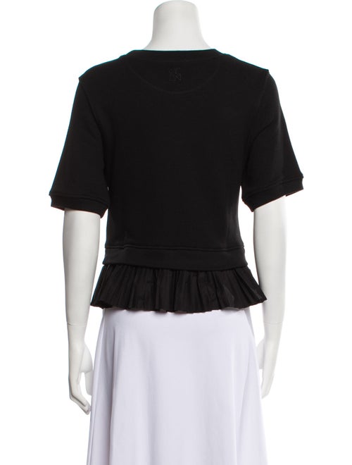 Ulla Johnson Crew Neck Short Sleeve Crop Top