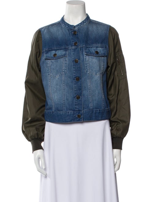 Ulla Johnson Colorblock Pattern Denim Jacket