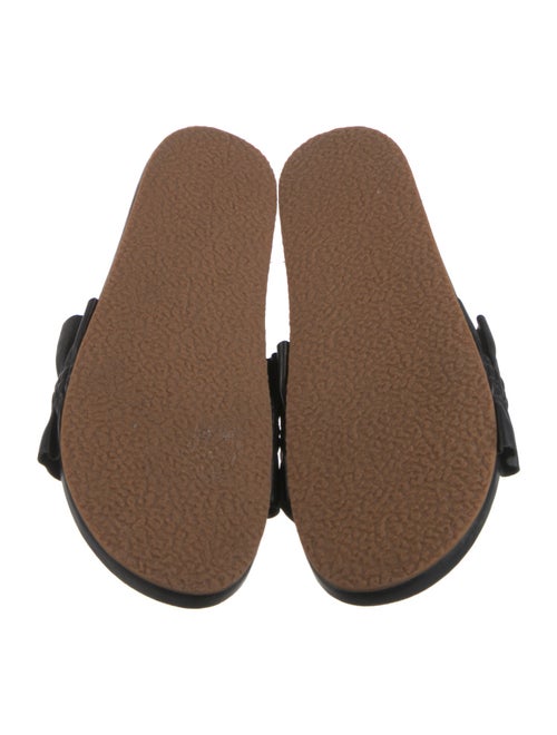 Ulla Johnson Leather Ruffle Embellishment Slides